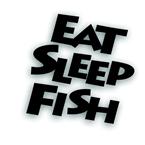 eat sleep fish decal